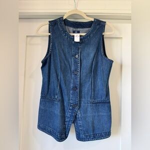 Gap UltraSoft Denim Longline Vest